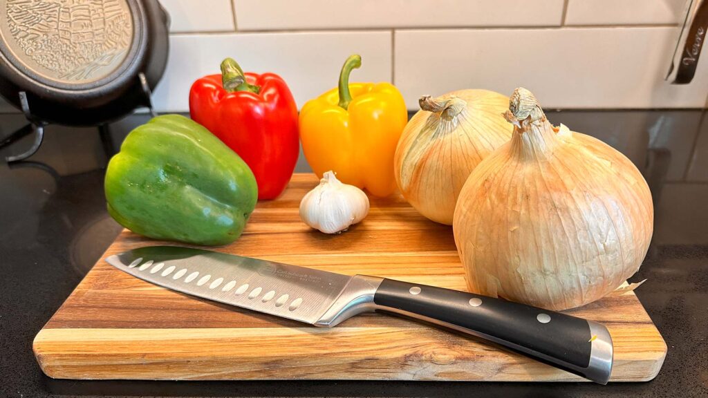 Fresh veggies to chop for the chili recipe.