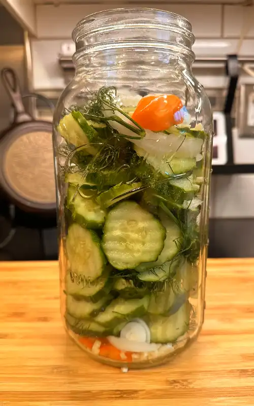 All ingredients packed into a mason jar.