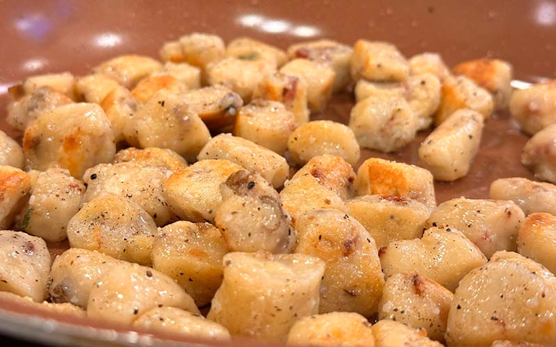 Pan fried gnocchi