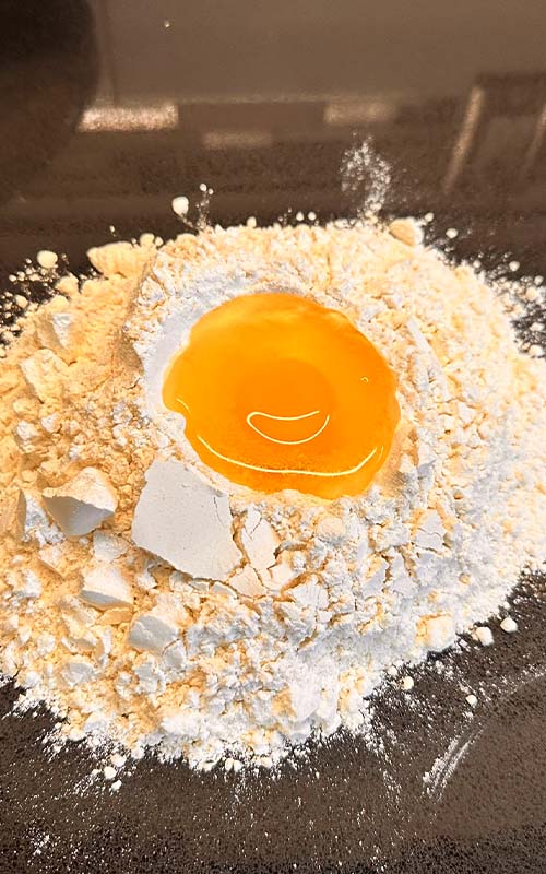 Flour with egg